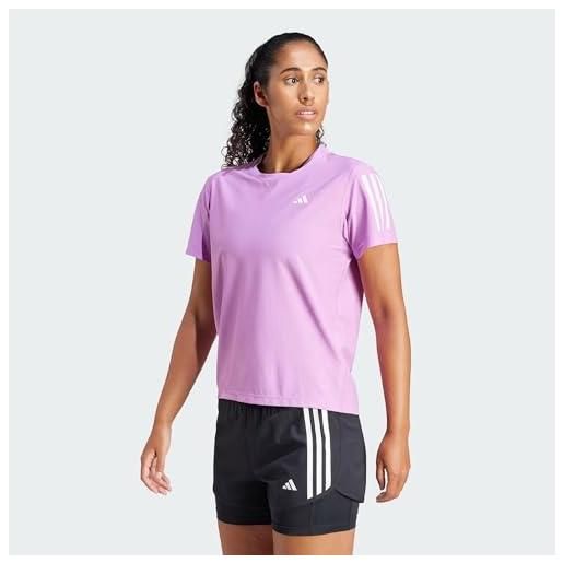 adidas donna own the run base tee, preloved purple, xs