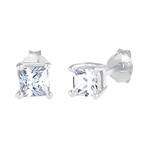 Orecchini da uomo, orecchini da uomo con diamanti taglio principessa in argento 925, orecchini da uomo, orecchini con diamanti, gioielli da uomo - Di Twistedpendant - Italia