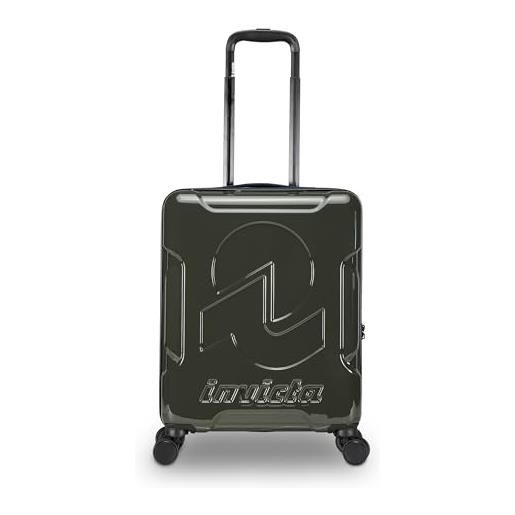 Invicta trolley travel - bagaglio a mano - grigio - 33 litri, rigido da cabina con 4 ruote girevoli