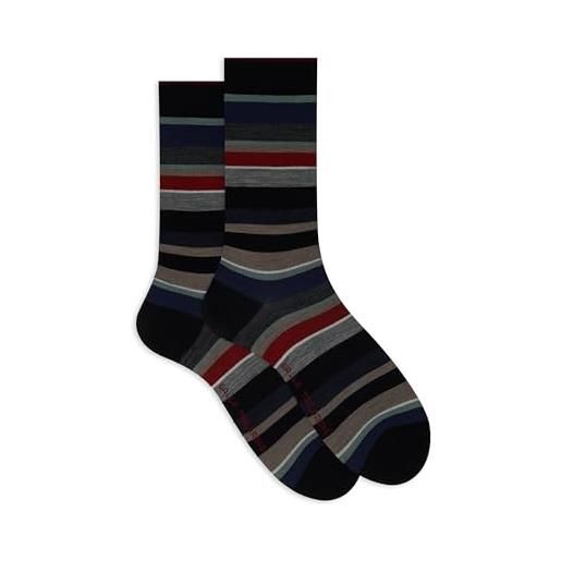 Gallo calze corte uomo grigio righe multicolor