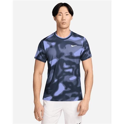 Nike advantage m - t-shirt tennis - uomo - blu navy