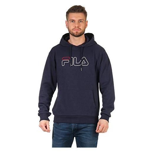 FILA laban felpa con cappuccio, iris nero, xxl uomo