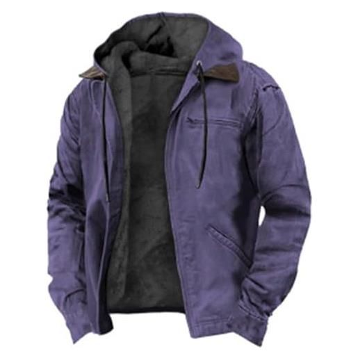 ofeirhz lumberjack giacca da camionista da uomo cappotto invernale in caldo cotone cargo giacche con multitasche overshirt mens escursioni giacca outdoor pesante vestibilità rilassata giacca con