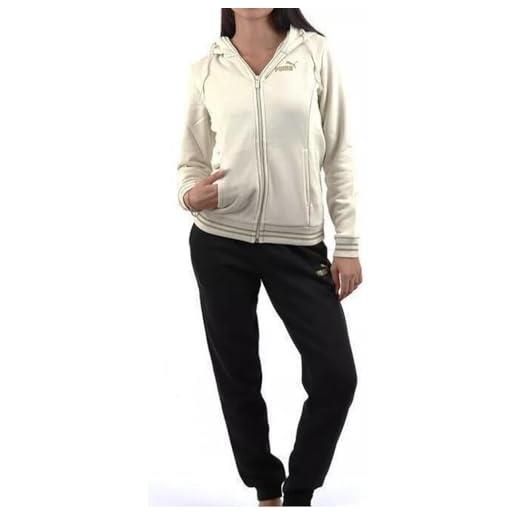 PUMA tuta da donna con cappuccio essential glitter beige taglia xs codice 684764-87