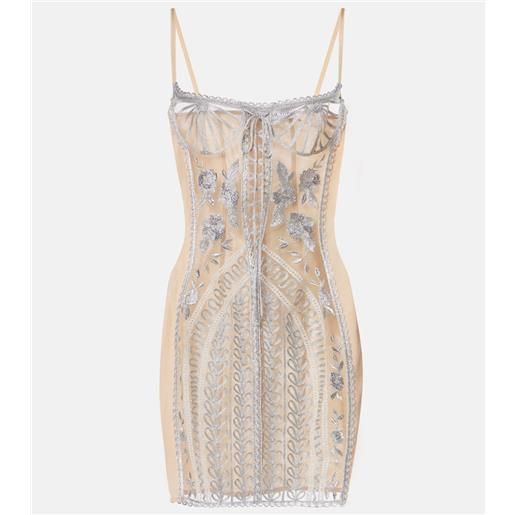 The Attico abito corto con ricamo