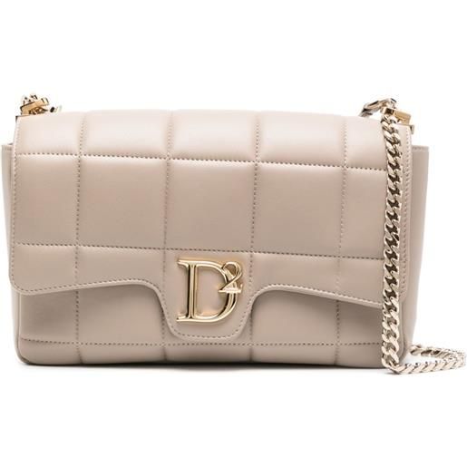 DSQUARED2 d2 statement soft shoulder bag - grigio