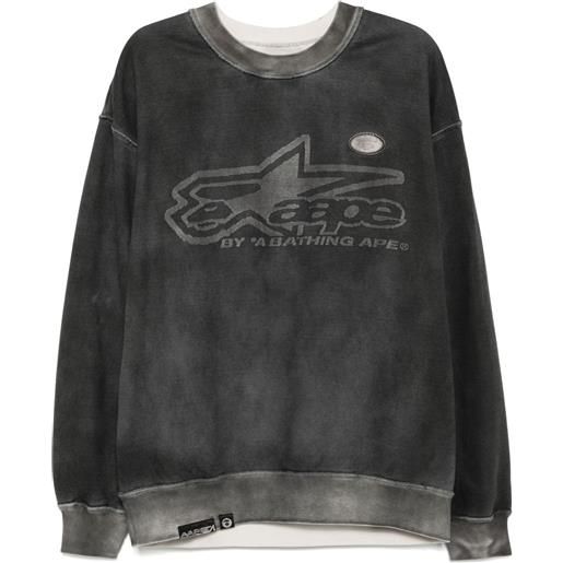 AAPE BY *A BATHING APE® felpa con logo - nero