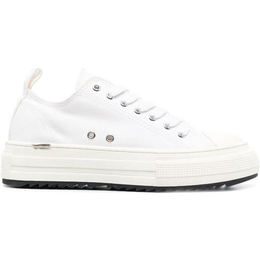 DSQUARED2 sneakers con suola rialzata - bianco