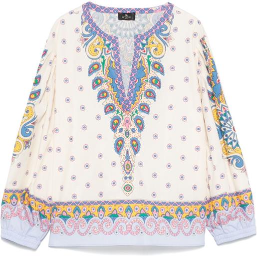 ETRO blusa con stampa paisley - bianco