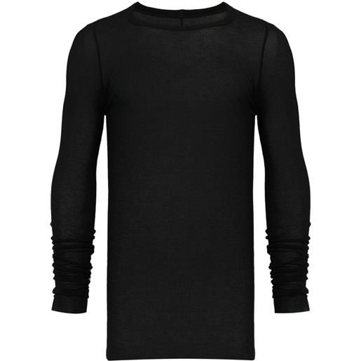 Rick Owens t-shirt a coste - nero