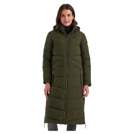 Killtec kow 62 wmn qltd ct cappotto invernale effetto piumino con cappuccio, oliva scuro, 38 donna