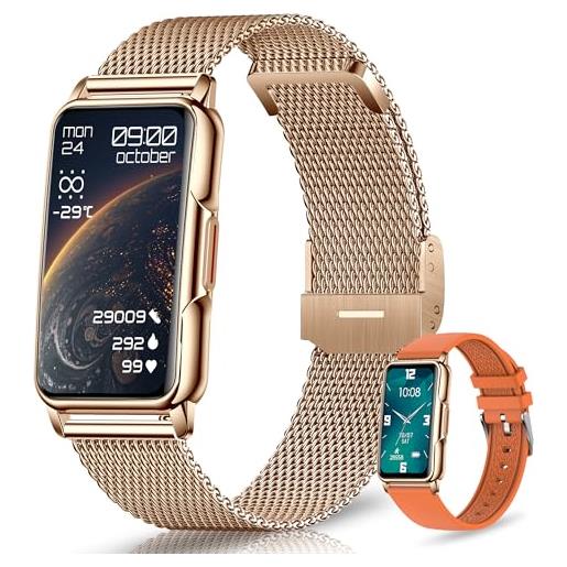 Tipmant Smartwatch Donna Uomo – Chiamate Bluetooth, Cardiofrequenzimetro, SpO2, 123 Sport, IP68 – Per IOS Android