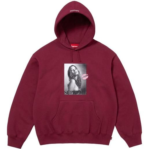 Supreme felpa kate moss con cappuccio - rosso