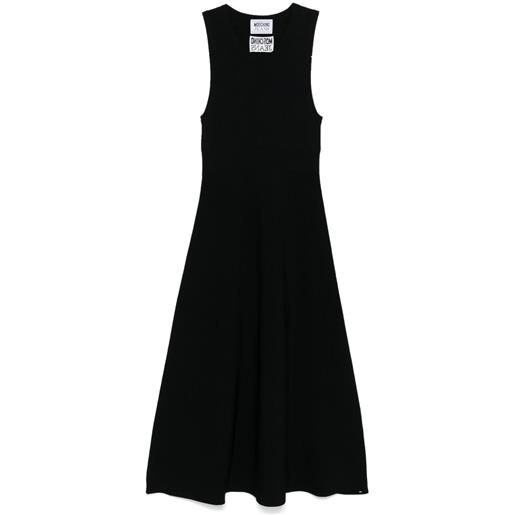 MOSCHINO JEANS abito midi a coste - nero