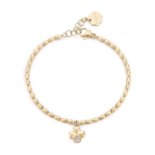 Happiness Boutique Bracciale Donna In Acciaio Inossidabile Con Ciondolo Montagna - Colore Argento - Gioiello Filigrana