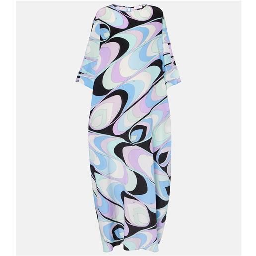 Pucci caftano iride in seta crãªpe de chine