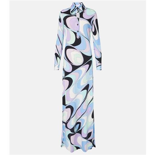 Pucci abito lungo vivara in jersey