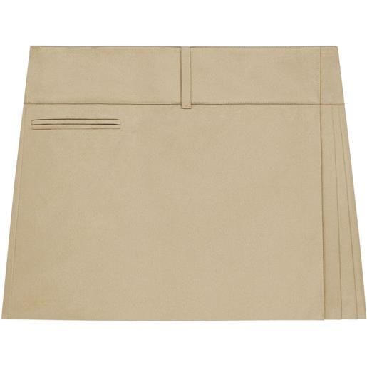 Courrèges minigonna plissettata - toni neutri