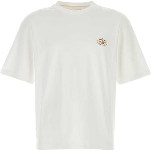 Prada t-shirt con ricamo - bianco
