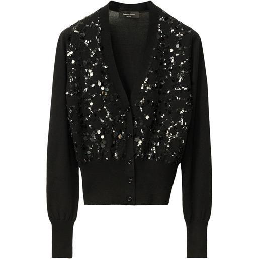 Fabiana Filippi cardigan con paillettes - nero