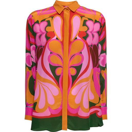 BORGO DE NOR camicia nova in crepe di viscosa stampata