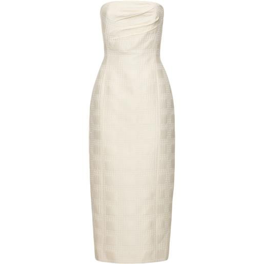 EMILIA WICKSTEAD vestito midi lowre in tweed check