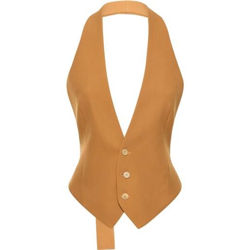 PETAR PETROV gilet in lana / schiena scoperta