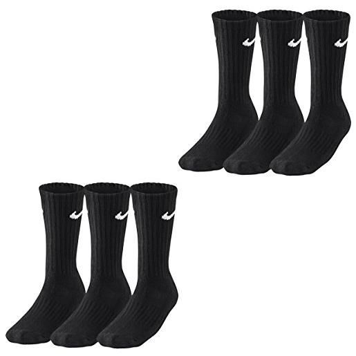 Nike 3ppk value cotton crew calze, nero, xl/ 46-50