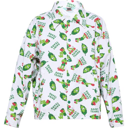 SAINT MXXXXXX giacca-camicia con stampa - bianco