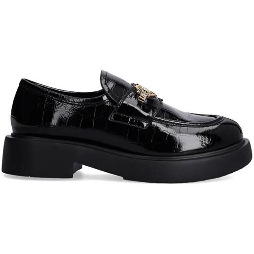 Love Moschino mocassini con logo - nero