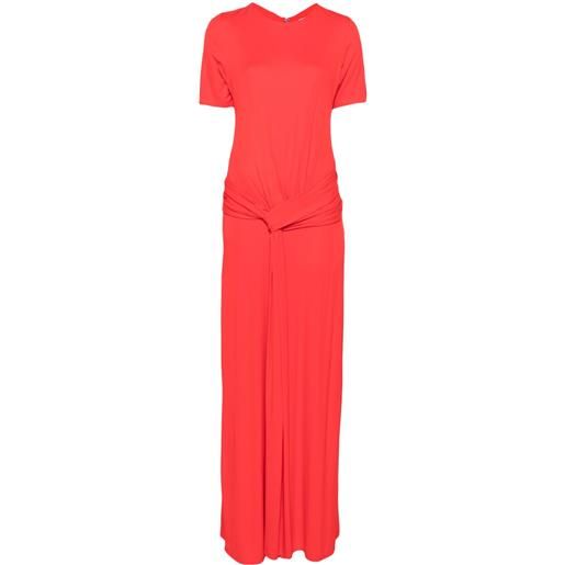 Simkhai abito lungo drappeggiato - rosso