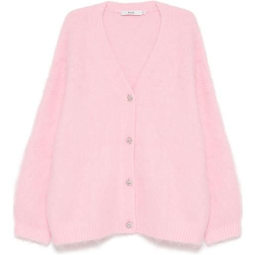 b+ab cardigan con sciarpa - rosa