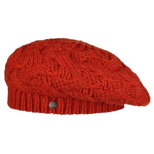 LIERYS basco jesila da donna - berretto in maglia con lana vergine - made in germany - basco da donna alla francese - berretto in lana autunno/inverno - azzurro taglia unica