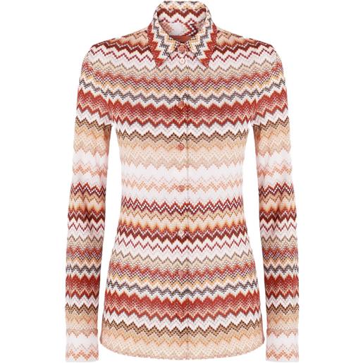 Missoni camicia con motivo a zigzag - toni neutri