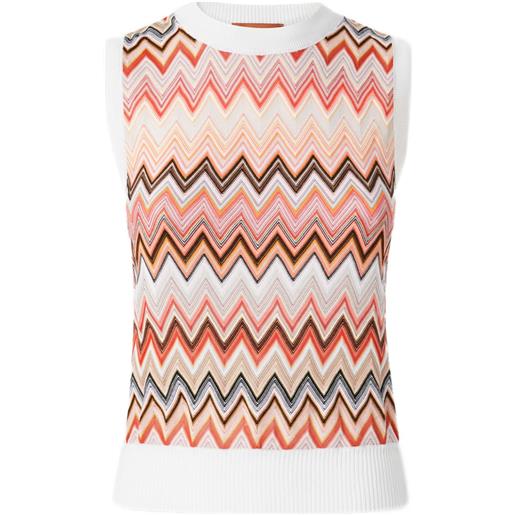 Missoni canotta con motivo a zigzag - rosa