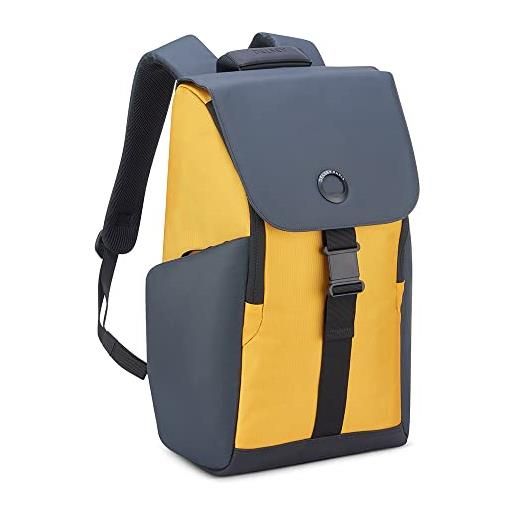 DELSEY paris - securflap - zaino morbido - 45 x 31 x 14 cm - 21 litri - giallo