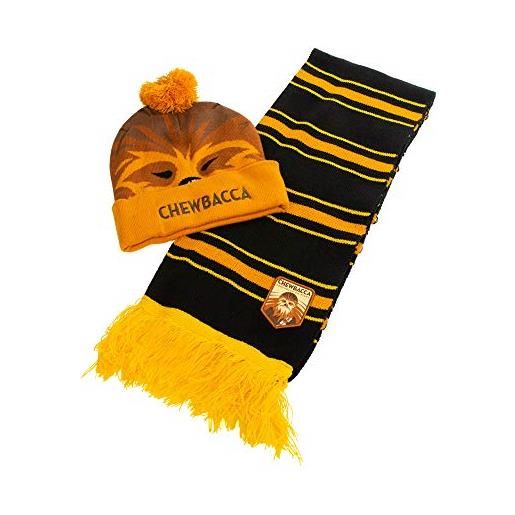Difuzed chewbacca bobble beanie & scarf gift set balaclava, multicolore, taglia unica bimbo