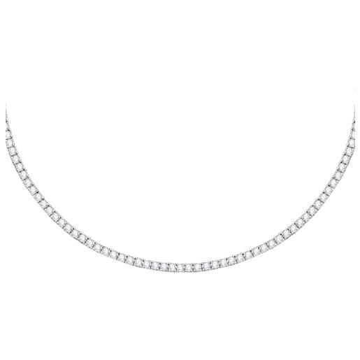 Morellato collana da donna in argento 925 riciclato, tennis, collezione tesori - saiw257, argento 925, zirconia cubica