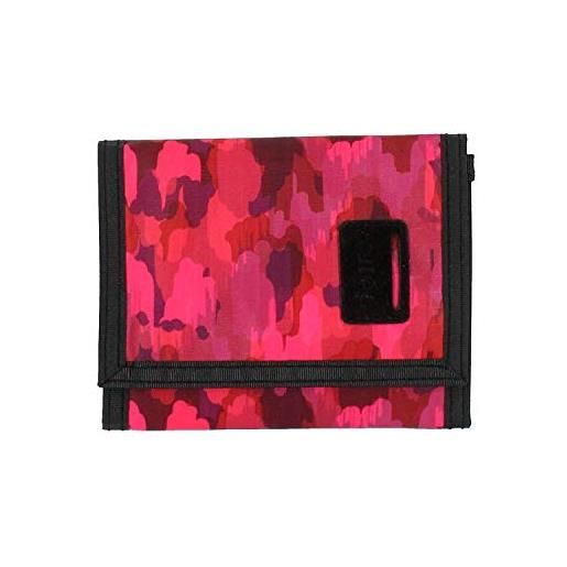 Totto - portafoglio per ragazzi, modello tojal, sistema di blocco rfid, portamonete e 4 porta carte, dimensioni compatte di 9 x 2,2 cm, chiusura con patta, versatile e resistente, stampa rossa e nera