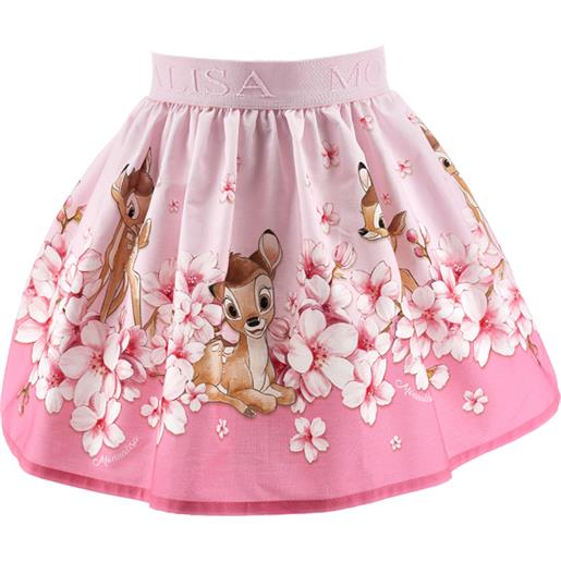 Monnalisa gonna cotone stampa bambi
