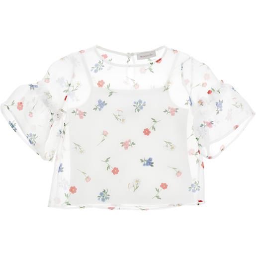 Monnalisa blusa cotone con canotta