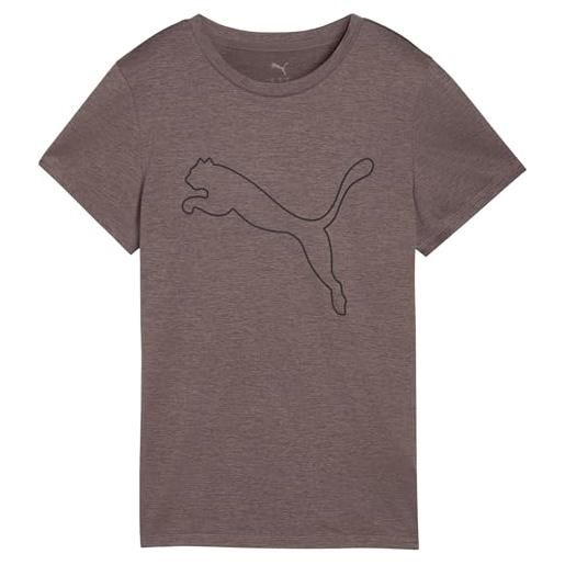 Puma w tad essential heather logo tee, magliette unisex - adulto, medium gray heather, 