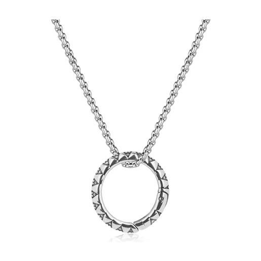 Anello Donna In Acciaio Inox Martellato Color Oro – Regolabile – Gioiello Elegante Paloma Bijoux