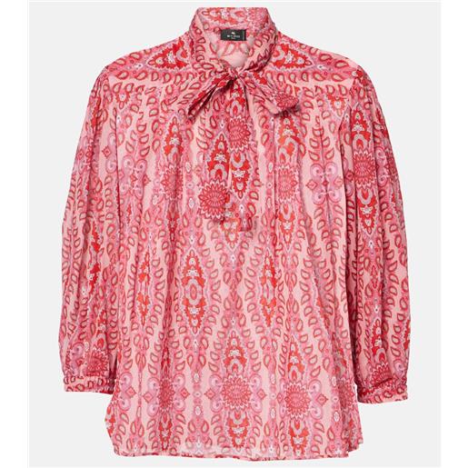 Etro blusa in cotone con stampa