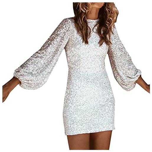Yekdmxop abiti da donna vestiti donna eleganti corto vestiti paillettes tubino eleganti abito aderente damigella abiti brillante capodanno corti vestito tailleur matrimonio natalizio black friday 2024 offerte