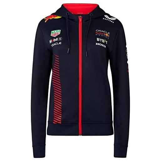 Castore red bull racing felpa con cappuccio e zip da donna f1 team formula formula 1 ufficiale- blu - l