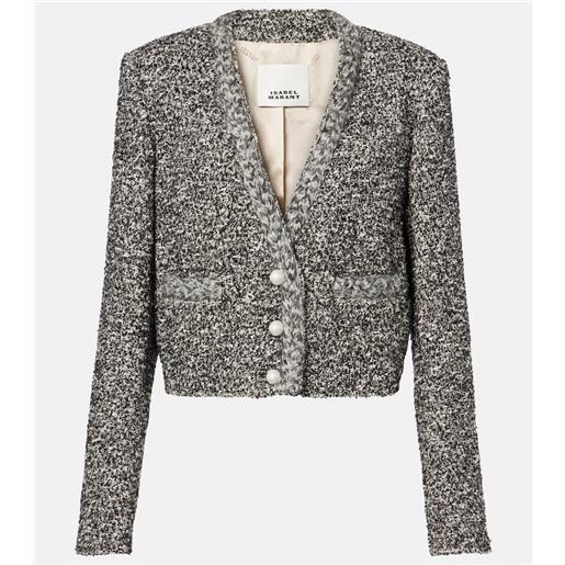Isabel Marant blazer cropped gwendoline in tweed