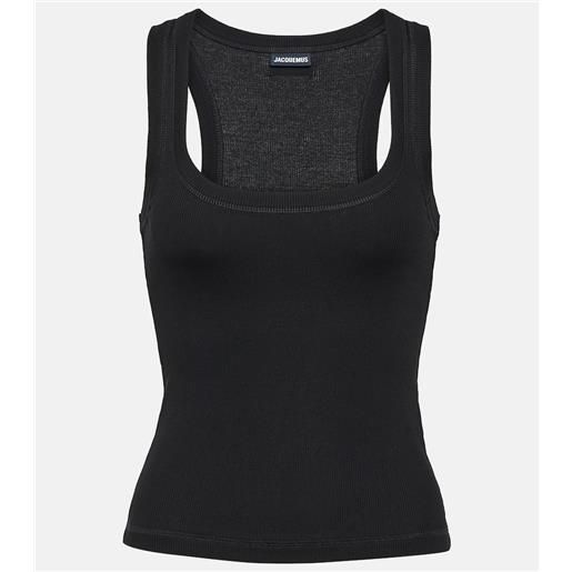 Jacquemus tank top le dã©bardeur gros grain in cotone