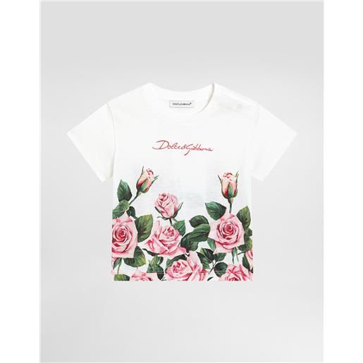 Dolce & Gabbana t-shirt in jersey stampa rose