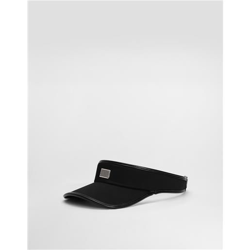 Dolce & Gabbana visiera in gabardina con logo
